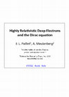 Research paper thumbnail of Highly Relativistic Deep Electrons and the Dirac Equation