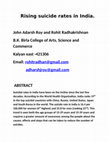 Research paper thumbnail of RESEARCH PAPER ON SUICIDE IN INDIA