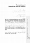 Research paper thumbnail of Teoria kategorii i niektóre jej logiczne aspekty (Category theory and some of its logical aspects)