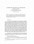 Research paper thumbnail of LA PROSECUCIÓN ARISTOTÉLICA DE LA DOCTRINA DEL  INTELECTO AGENTE  EN LOS FILÓSOFOS DEL S. XIII