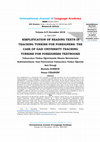 Research paper thumbnail of SIMPLIFICATION OF READING TEXTS IN TEACHING TURKISH FOR FOREIGNERS: THE CASE OF GAZI UNIVERSITY TEACHING TURKISH FOR FOREIGNERS TEXTBOOKS