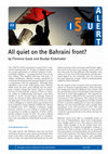 Research paper thumbnail of All quiet on the Bahraini front?