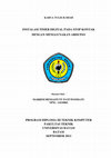 Research paper thumbnail of INSTALASI TIMER DIGITAL PADA STOP KONTAK DENGAN MENGGUNAKAN ARDUINO MARRINI HENIASTUTY PATUWONDATU NPM : 14210002 PROGRAM DIPLOMA III TEKNIK KOMPUTER FAKULTAS TEKNIK UNIVERSITAS BATAM BATAM