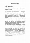 Research paper thumbnail of MILANO 1881 LA PRIMA ESPOSIZIONE NAZIONALE D'INDUSTRIA