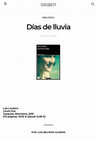 Research paper thumbnail of Reseña de Días de lluvia de Luis Landero