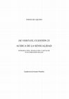 Research paper thumbnail of Tomás de Aquino  De Veritate, 25 Acerca de la sensualidad Introducción, traducción y notas de Juan Fernando Sellés