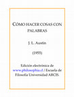 Research paper thumbnail of Cómo hacer cosas con palabras_ J. L. Austin