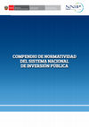 Research paper thumbnail of COMPENDIO DE NORMATIVIDAD DEL EX-SNIP