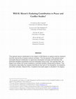 Research paper thumbnail of Will H. Moore's Enduring Contribution to Peace and Conflict Studies