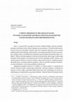 Research paper thumbnail of U progu przemian w organizacji nauki. Pytanie o zasadność istnienia opozycji humanistyki i nauk matematyczno-przyrodniczych