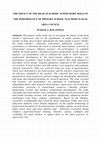 Research paper thumbnail of THE IMPACT OF THE HEAD TEACHER'S SUPERVISORY ROLE ON THE PERFORMANCE OF PRIMARY SCHOOL TEACHERS IN KUJE AREA COUNCIL