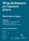 Research paper thumbnail of Winckelmann et l’œuvre d’art : Matériaux et types (colloque, Paris, novembre 2018)