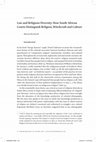 Research paper thumbnail of Law and Religious Diversity: How South African Courts Distinguish Religion, Witchcraft and Culture