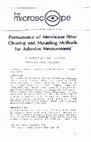 Research paper thumbnail of Permanence of membrane filter clearing and mounting methods for asbestos measurement