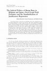 Research paper thumbnail of The Judicial Politics of Burqa Bans in Belgium and Spain-Socio-Legal Field Dynamics and the Standardization of Justificatory Repertoires