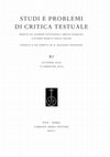 Research paper thumbnail of Un nuovo testimone della lettera pseudo-dantesca a Guido da Polenta, in «Studi e problemi di critica testuale» 87/2 (2013), pp. 11-19