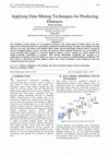 Research paper thumbnail of Applying Data Mining Techniques for Predicting Diseases