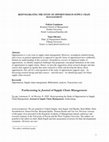 Research paper thumbnail of Reinvigorating the Study of Opportunism in Supply Chain Management