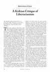 Research paper thumbnail of A Kirkian Critique of Libertarianism