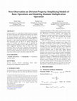 Research paper thumbnail of New Observation on Division Property: Simplifying Models of Basic Operations and Modeling Modular Multiplication Operation