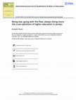 Research paper thumbnail of Being late, going with the flow, always doing more: the cruel optimism of higher education in Jordan