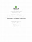 Research paper thumbnail of Proyecto de mejora de la Ley de Educación Sexual Integral