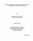 Research paper thumbnail of CHOICE OF MODEL FOR THE CONSUMER PRICE INDEX: A TRADITIONAL TIME SERIES APPROACH        BY    OMAI, OLUCHI SYLVANUS