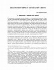 Research paper thumbnail of Diálogo ecuménico y unidad en Cristo