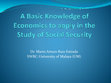 Research paper thumbnail of A Basic Knowledge of Economics to apply in the Study of Social Security