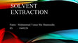 Research paper thumbnail of Solvent extraction