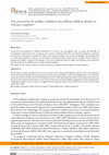 Research paper thumbnail of Una propuesta de análisis cualitativo de políticas públicas desde un enfoque cognitivo A proposal for the qualitative analysis of public policies from a cognitive approach