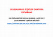 Research paper thumbnail of ULUSLARARASI İLİŞKİLER DOKTORA PROGRAMI