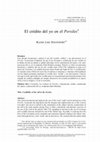 Research paper thumbnail of Title: El crédito del yo en el Persiles