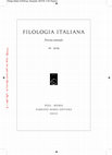 Research paper thumbnail of FILOLOGIA ITALIANA 16 2019