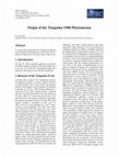 Research paper thumbnail of Origin of the Tunguska-1908 Phenomenon