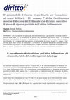 Research paper thumbnail of E' ammissibile il ricorso straordinario per Cassazione ai sensi dell'art. 111, comma 7 della Costituzione avverso il decreto del Tribunale che dichiara esecutivo il piano di riparto parziale dell'attivo fallimentare