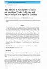 Research paper thumbnail of The Effects of Non-tariff Measures on Agri-food Trade: A Review and Meta-analysis of Empirical Evidence