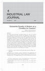 Research paper thumbnail of Substantial equality of workers as a condition for freedom