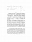 Research paper thumbnail of Obstacles to Transatlantic Harmonization of Data Privacy Law in Context