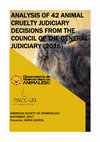 Research paper thumbnail of Analysis of 42 Animal Cruelty Judicial Decisions from the Council of the General Judiciary (2016)