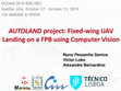 Research paper thumbnail of AUTOLAND project: Fixed-wing UAV Landing on a FPB using Computer Vision