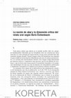 Research paper thumbnail of La noción de skaz y la dimensión crítica del relato oral según Borís Éichenbaum