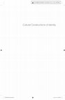 Research paper thumbnail of Cultural Constructions of Identity: Meta-ethnography and theory