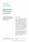 Research paper thumbnail of Maptionnaire: A PPGIS digital survey tool - Application potentials with children and older adults in Asia