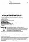 Research paper thumbnail of "Trump no es el culpable". En Hypermedia Magazine, 2019