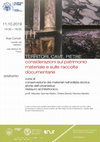 Research paper thumbnail of TERRITORI, CAVE, PIETRE considerazioni sul patrimonio materiale e sulle raccolte documentarie