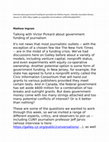 Research paper thumbnail of Interview about government funding for journalism