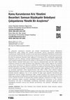 Research paper thumbnail of Kamu Kurumlarının Kriz Yönetimi Becerileri: Samsun Büyükşehir Belediyesi Çalışanlarına Yönelik Bir Araştırma