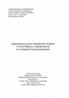 Research paper thumbnail of Implementierung einer Zusatzfunktion Englisch im DUO-Webkurs "TestDaFtraining" für chinesische Austauschstudenten