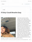 Research paper thumbnail of If Only I Could Breathe Easy